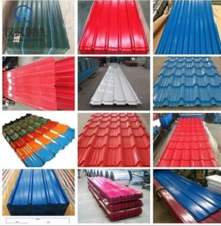 Dumuzas sheet colours and roofing profiles shown together